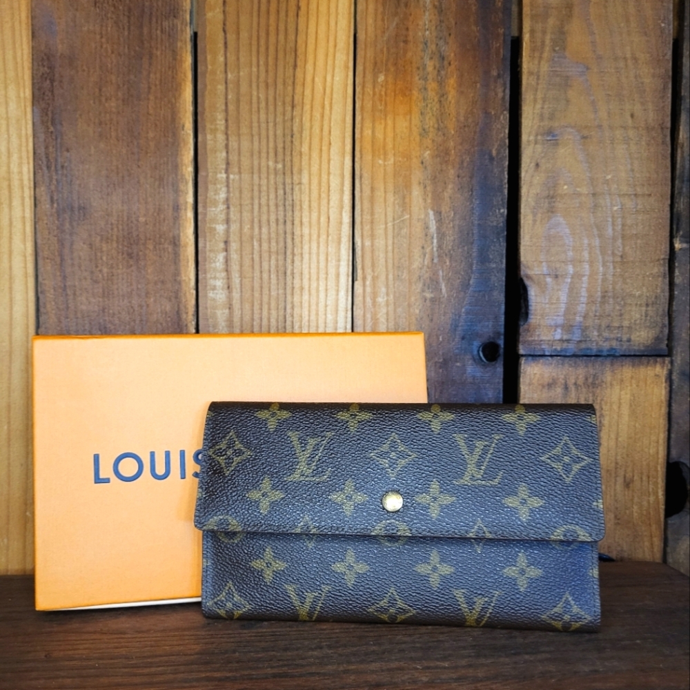 Louis Vuitton Monogram Porte Tresor International Trifold Long Wallet
